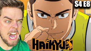 ASAHI'S NEW MOVE!! COLLEGE VOLLEYBALL PLAYER REACTS TO HAIKYUU S4 E8