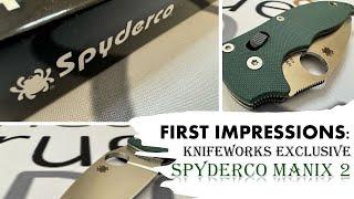 Knifeworks Exclusive: Spyderco Manix 2 | Forest Green G10 | CTS-204P