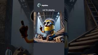 Karen kicks minion out for playing video games  Sound: ⁠‪@SimplyDLX‬ #memes #minions #ai