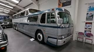 Classic vehicle - Scenicruiser 1950s American bus at Isle of Man Motor Museum - Jurby, Isle of Man