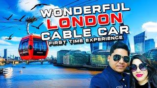 London Cable Car Over the Thames River! First Cable Ride in United Kingdom। UK Travel Vlog