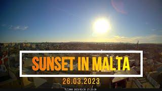 Sunset in Malta: Daily Time Lapse Challenge 26.03.2023