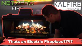 NETZERO KALFIRE E ONE Electric Fireplace Review ( Finally a fireplace that looks like gas!! )