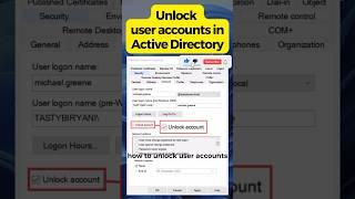 Unlock User Accounts in Active Directory