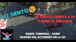 Radio - Tsunoda- Sainz después del accidente en la Q3 ( subtitulado) F1 español 2021