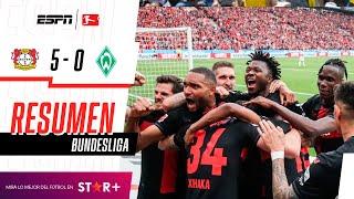 ¡LEVERKUSEN ES CAMPEÓN POR 1° VEZ EN SU HISTORIA EN LA BUNDESLIGA! | Bayer L. 5-0 W.Bremen | RESUMEN