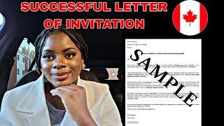 Example of how To Write a SUCCESSFUL INVITATION LETTER for CANADA  Visitor Visa | #roadto5k