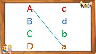 Match capital letters with small letters | English Worksheet - Match capital and small alphabets