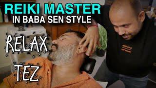 Reiki Master head massage therapy, focused hand massage, Deep tissue in his old style ASMR RELAX