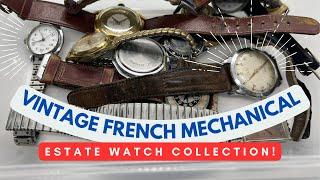 Vintage French Watch Brands | French Flea Market Estate Watch Collection