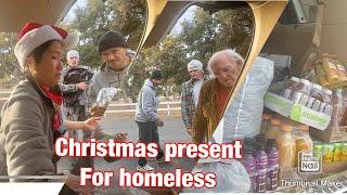 Christmas Present For The Homeless People  in the street !