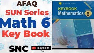 Afaq Sun Series Mathematics 6 Keybook | Solve book | Afaq publisher | 2DP