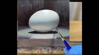 Oil painting demo - Egg in the Spotlight