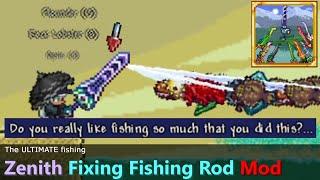 Using Zenith in Terraria to make Fishing much better