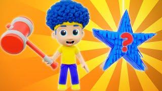 Colorful Pinatas with Surprise Toys | D Billions Kids Songs