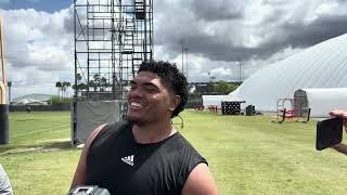 DevilsDigest TV: OL Leif Fautanu post-practice