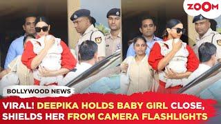 Deepika Padukone's FIRST public appearance with baby Dua; SHIELDS her from camera flashes!