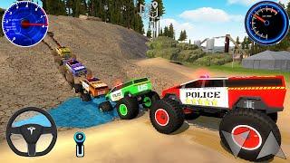 Juegos De Carros - Police Monster Trucks Impossible Driver #2 - Car Extreme Racing Android GamePlay