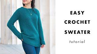 How to Crochet a Sweater - Weekend Snuggle Sweater Tutorial