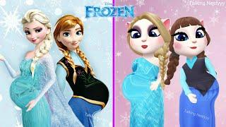 Elsa and Anna PREGNANT || My Talking Angela 2