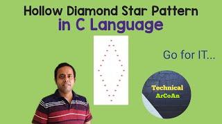 Hollow Diamond Star Pattern in C Language | Empty Diamond Pattern  Problem