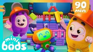 Jeff and Bubbles Build a Very Tall Something!  |  Minibods  | Preschool Cartoons for Toddlers