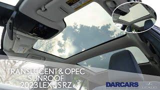 Dynamic Sky Panoramic Roof on the All-Electric Lexus RZ