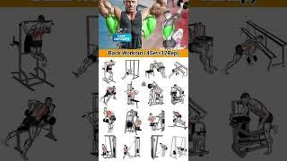 Best Back Workout For Muscle Growth At Gym Home #shots