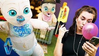 NERF Don't Get Caught By The Babysitter Challenge!