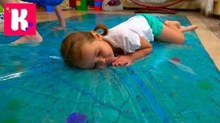 Katy and dad made the Water Mattress themselves