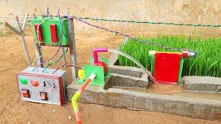 Electric mini water pump | Diy tractor borewell drilling machine | Science project