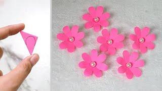 Very Easy Paper Flower Craft | Paper Flower Making step by step | DIY paper craft