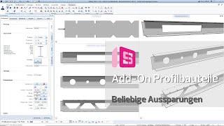 Allplan Add-On Profilbauteile | Stützen und Träger mit Aussparungen