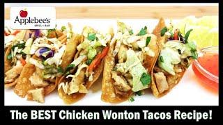 The BEST Applebee's Chicken Wonton Tacos Recipe! (Super Bowl Party Food Week!)