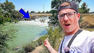 Fishing A NEW ROADSIDE DITCH Loaded With Fish! - I'M HOOKED