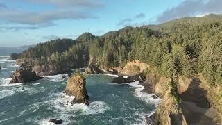 Secret Beach Oregon Samuel H Boardman Scenic Corridor Mavic 3 Clasic Drone Dr. Elliot McGucken Art