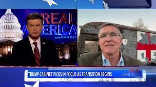 REAL AMERICA -- Dan Ball W/ General Michael Flynn, Trump Picking Cabinet Members, 11/7/24