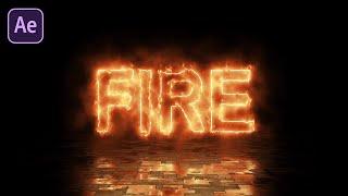 After Effects Tutorial: Realistic Fire Text Animation (Simple & Fast Tutorial!)