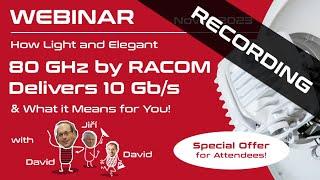 RAy Webinar – Get to Know RAy3-80 GHz, RACOM's new 10 Gb/s link