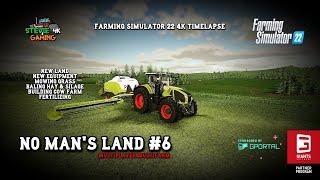 No Man's Land/#6/New Land/Building Cow Farm/Making Silage & Hay Bales/Fertilizing/FS22 4K timelapse