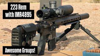 223 Rem IMR4895 First Reloads Great groups! 60 Vmax 69 Sierra 75 Hornady Reloading &Results