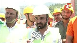 Workers of World's Highest Railway Bridge in J&K hoist National Flag