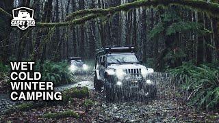 Camping Trip Without Checking the Weather Forecast First! Diesel Jeep Wrangler Winter Overland [4K]