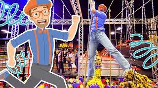 Blippi at Tranpoline Park!!! Boom Shaka | Explore with BLIPPI!!! | Educational Videos for Toddlers