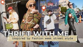 COME THRIFT WITH ME// INSPIRED BY FASHION WEEK STREET STYLE WINTER 2021 TRENDS