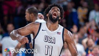 Joel Embiid steps up for Team USA in battle with Nikola Jokic, Serbia | Paris Olympics | NBC Sports