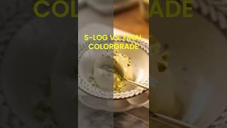 why is my life so GREY? 🩶 S-Log vs Colorgrade #sonyalpha #colorgrading #cookingshorts