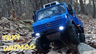 TRX4 Benz UNIMOG rock crawling scale trial