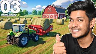 Farming Simulator 25 ▶ Making Haybales For Animals Part 3 In Hindi