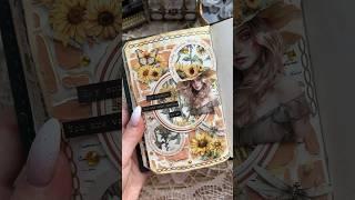 ASMR journal sunflower |#asmr #journal #fyp #diy #scrapbooking #journaling #journalwithme